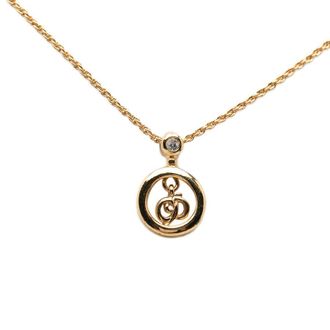 Dior Pre-owned Dior Gold Plated CD Logo Strass Pendant Necklace Ladies SZCEVF3XUCDHDC90