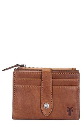 Frye Melissa Leather Card Case in Cognac at Nordstrom
