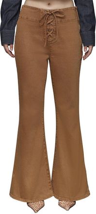 Avec Les Filles Lace Up Flare Pants