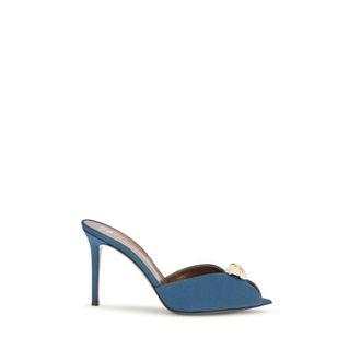 Giuseppe Zanotti Blue Calf Leather Bos Taurus Stiletto Heel Womens Sandals