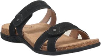 Taos Womens Bandalero Strappy Sandals In Black Nubuck