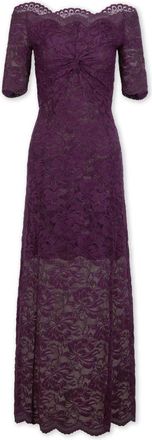 Paco Rabanne Vestido Midi de Encaje en Capas - Dresses - Mujer - P&uacute;rpura - 2XS