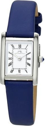 Porsamo Bleu Karolina Leather Strap Watch, 21.5mm x 30mm in Blue/Silver at Nordstrom Rack