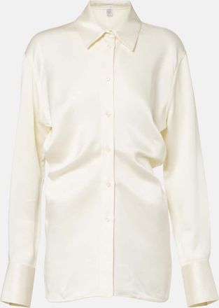 Toteme Gathered satin shirt