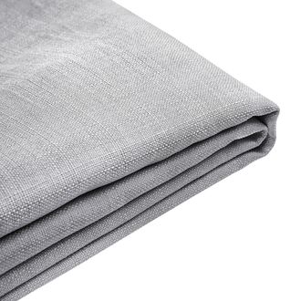 Beliani Funda Reemplazable En Tela Gris Claro Para Cama 160 X 200 Cm Desmontable Lavable Fitou