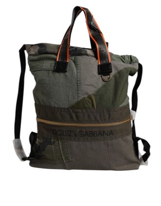 Dolce & Gabbana Militaire Groene Patroon Rucksack Rugzak Tas
