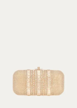 Judith Leiber Long Slide Crystal Clutch Bag