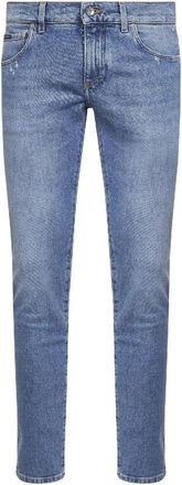 Dolce & Gabbana Denim Broek - Heren - Slim Fit Jeans - Blauw - M - Denim - Jeans