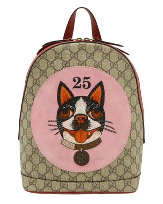Gucci Beige Gg Supreme Canvas Bosco Dog Backpack (Authentic Pre-Loved)