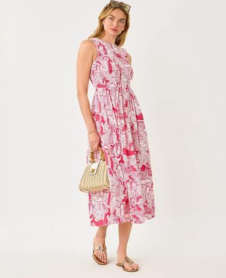 Lilly Pulitzer Daisey Smocked Midi Dress