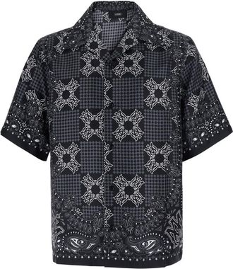 Amiri Black Relaxed Paisley Shirt