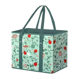 Generic Large Grocery Bags, Folding Shopping Bags, Nonwoven Storage Organizer with Handle, Canvas Tote for Beach Days, Food Bag with Eco Friendly Material, Gr