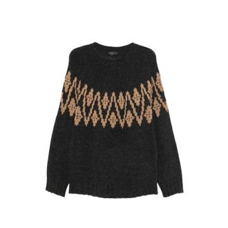 Dondup Intarsia-knit Raglan-sleeve Sweater
