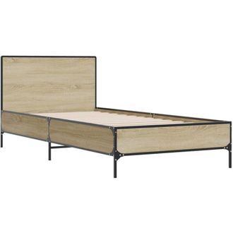 vidaXL Bed Frame without Mattress Sonoma Oak 90x190 cm Single Vidaxl