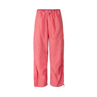 Oval Square Poison Trousers In Coral Kiss