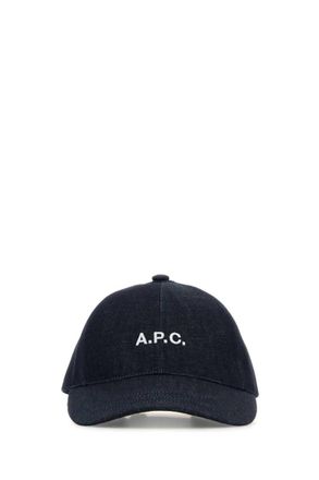 A.P.C. Dark Blue Denim Charlie Baseball Cap