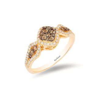 Le Vian Ladies Chocolate Cluster Rings set in 14K Honey Gold