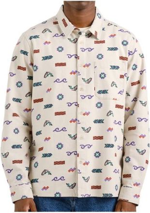 Dedicated Shirt Rute Flannel Trout And Waves Hemd f&uuml;r Herren | beige