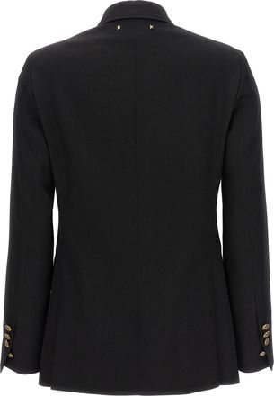 Golden Goose Womens Black Virgin Wool Blazer Clothing
