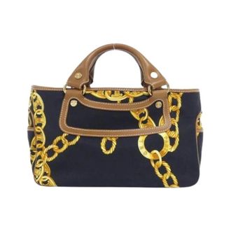 Celine Pre-owned Handbags, female, Blue, Size: ONE SIZE Pre-owned Boogie Canvas Leather Handbag