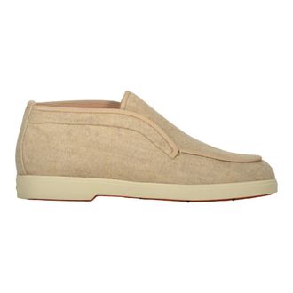 Santoni Ankle Boots, female, Beige, Size: 8 1/2 US Suede Loafer