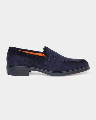 Santoni Men & apos;s Easy Suede Loafers