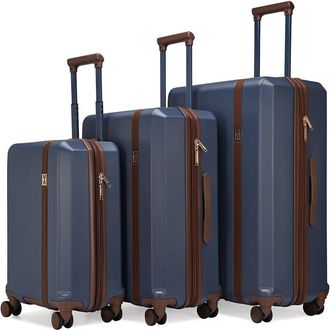 Elle Luxe Journey 3Pc Expandable Retro Spinner Set