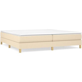 vidaXL Cama sin colchón tela color crema 200x200 cm Vidaxl