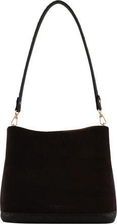 Pourchet Manhattan Daim Schoudertas - Dames - Schoudertassen - Bruin - ONE Size - Leer - Tassen
