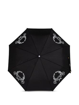Moschino logo-motif umbrella - unisex - Polyester - One Size - Black