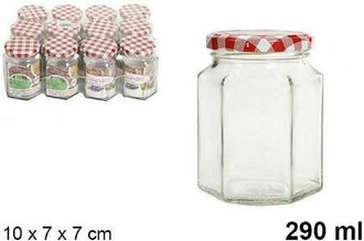 Trade Shop Trade Shop - Set 12 Pezzi Contenitore Barattolo In Vetro Con Coperchio Barattolini 290ml