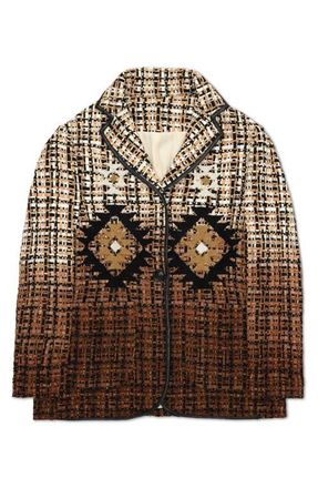 Fortela Indian Inspired Blazer in Brown at Nordstrom, Size 40 Eu