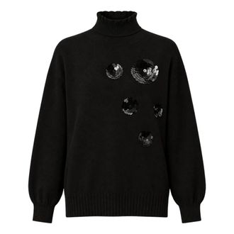 Twinset Turtleneck Trui - Dames - Coltruien - Zwart - M - Polyester - Truien & Vesten