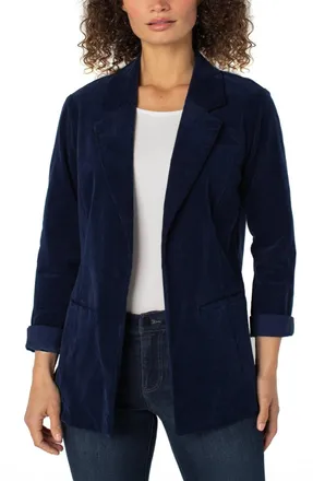 Liverpool L.A. Boyfriend Blazer Womens Arctic Night Corduroy GBO3679