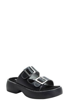 Alegria By Pg Lite Iza Slide Sandal in Black Patent Leather at Nordstrom Rack, Size 7Us / 37Eu