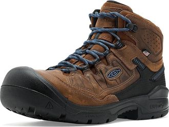 Keen Targhee IV LTR Waterproof Work Boots (Carbon Toe) Mens Shoes Bison/Black : 10.5 D - Medium, Leather