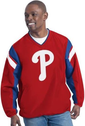 G-III Sports by Carl Banks Mens G-III Sports by Carl Banks Red Philadelphia Phillies Double Coverage V-Neck Pullover at Nordstrom, Size Xxx-Large