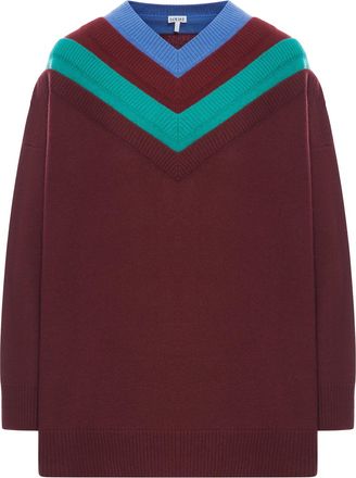 Loewe WOOL SWEATER WITH LAYERED CONSTRUCTION - Loewe - Woman