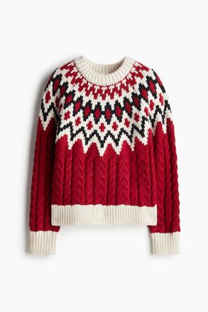 H&M Pullover mit Mustermix - Red