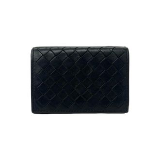 Bottega Veneta Black Leather Wallet (Tri-Fold) (Pre-Owned)