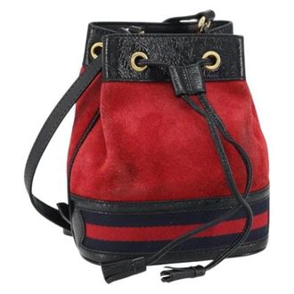 Gucci Bolso bombonera de ante Vintage Pre-owned - Pre-owned - Mujer - Rojo - ONE SIZE