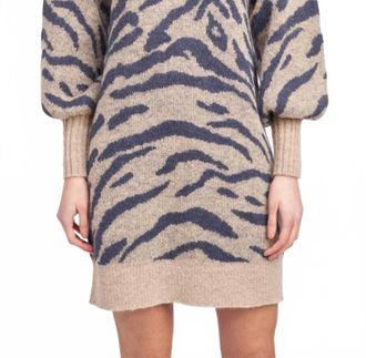 En Saison Mares Knit Mini Dress In Pink Navy