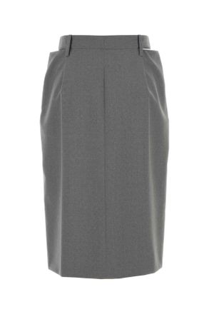 Jil Sander J03ma0287j40249 024 Grey Gonne Skirt