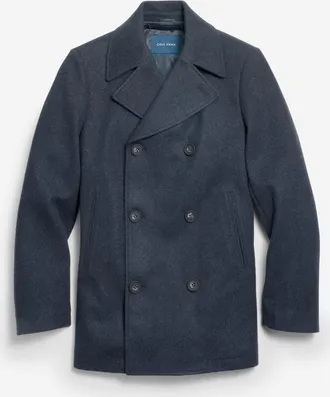 Cole Haan Mens Wool Peacoat - Blue Size Medium