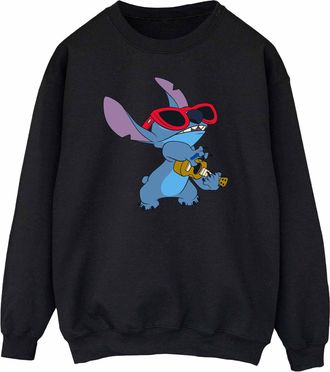 Disney Heren Lilo en Stitch Gitaar Sweatshirt (Zwart)