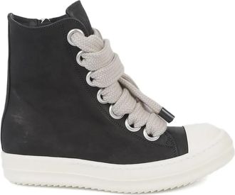 Rick Owens jumbolace leather trainers - Nero