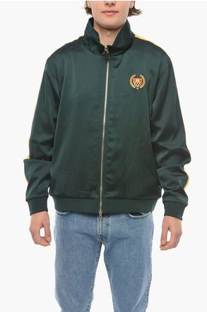 Bel-Air Athletics Satin Mock Neck Sweatshirt ACADEMY with Contrasting Side Ban size Xs