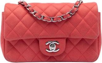 Chanel Pre-owned Flap Bag - Dames - Vintage Schoudertas - Rood - ONE Size - Leer - Vintage