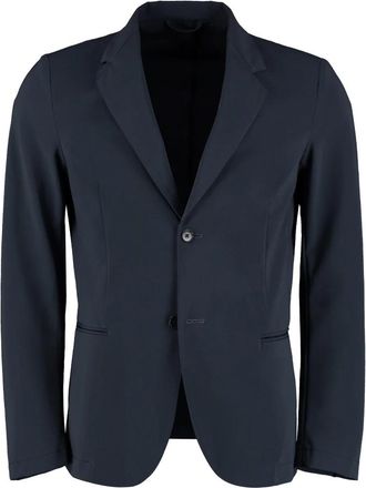 THE (ALPHABET) Enkelrijig Jas met Twee Knopen - Heren - Blazers - Blauw - L - Jassen