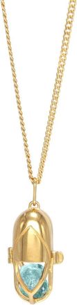 Capsule Eleven Aquamarina statement-pendant necklace - unisex - 24kt Gold Plated Sterling Silver/Aquamarine - One Size